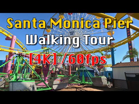[4K] Walking Tour Santa Monica Pier California Los Angeles