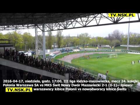 tv.nsk.pl 2016-04-16 Polonia Warszawa SA - MKS Świt Nowy Dwór Maz. 2-1 (0-1) sektorówka Polonii