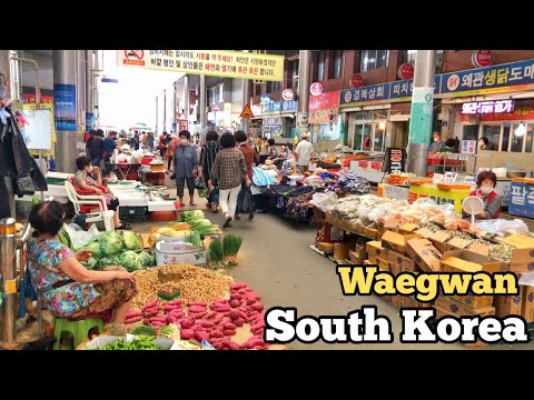 Walk Waegwan Market, Coreia do Sul, agosto de 2021 [왜관시장]