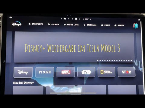 Tesla Model 3 Wiedergabe Disney+ Switch Pluto TV Plex TV Googlemaps