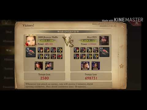 Muffin K148 - Kill event - First minutes plus more (Guns of Glory)