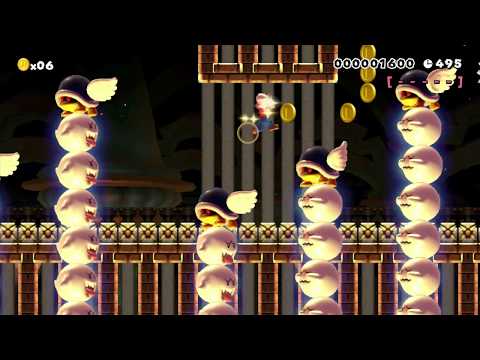 The Castle of Shell Platforms ⚡️ by FabioYT ⚡️ SUPER MARIO MAKER Raw GAMEPLAY