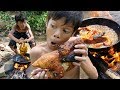 Survival In The Rainforest Cooking Chicken Recipe And Eating Delicious