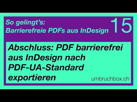 PDF barrierefrei aus InDesign nach PDF-UA-Standard exportieren