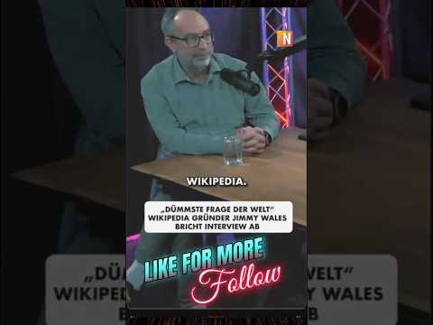 Wikipedia founder cuts short #interview #shortsfeed #politikfailstv #satire #foryou