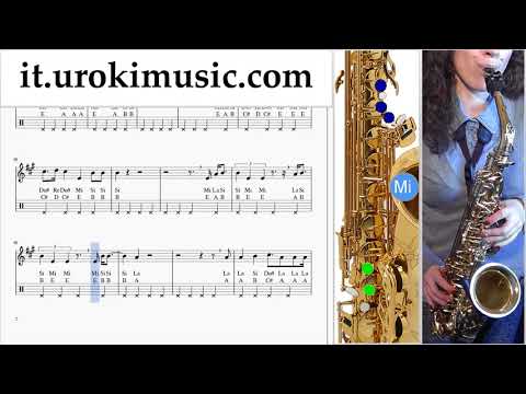 Corso di Sassofono Contralto Maroon 5 - Girls Like You ft. Cardi B Tablature Tab um-i276