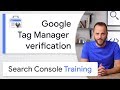 Google Tag Manager for site ownership verification - Google Search Console Training