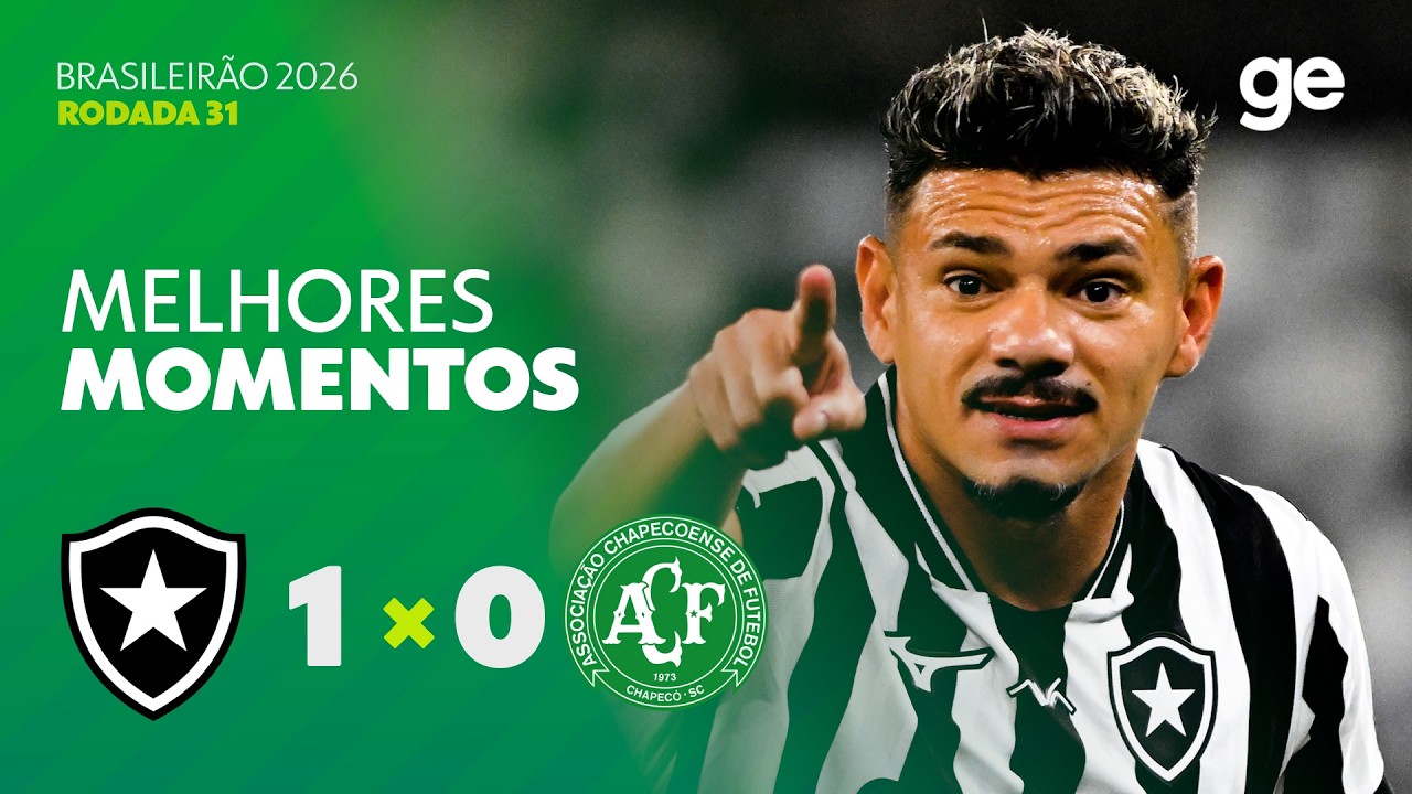 VÍDEO | Gol e melhores momentos de Botafogo 1×0 Chapecoense pelo Campeonato Brasileiro-2026