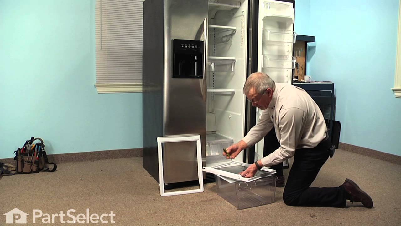 Replacing your Frigidaire Refrigerator Upper Crisper Pan Cover