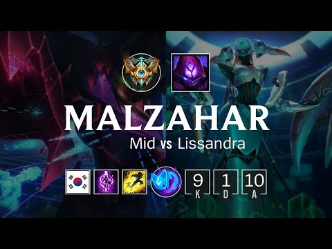 Malzahar Mid vs Lissandra - KR Challenger Patch 8.23