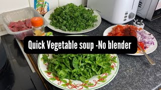 Quick Vegetable soup-no blender// voice over in Yoruba language 😁