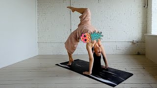 yoga flow in white studio to my original song “dreams”