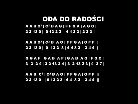 ODA DO RADOŚCI, ODE TO JOY, TUTORIAL, flute, flote, flet, flauto, flauta. Karaoke, nazwy dźwięków.