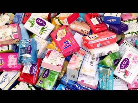 ASMR unpacking 200 soaps, nonestop unpacking unwrapping opening unboxing soap asmr haul by @soaper