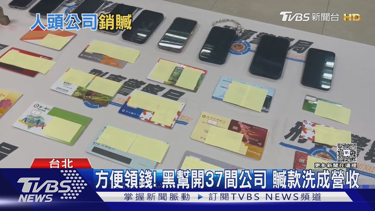 方便領錢!黑幫開37間公司 贓款洗成營收
