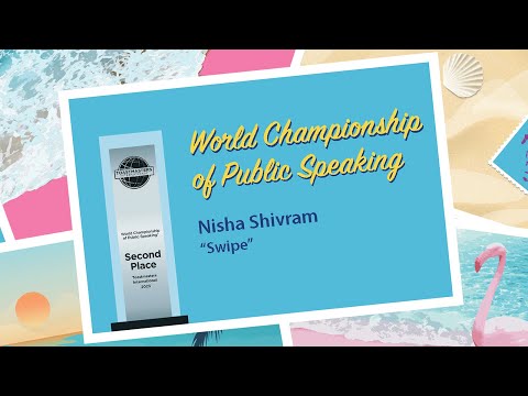 Nisha Shivram: 2nd place winner, 2023 World Championship of Public Speaking
