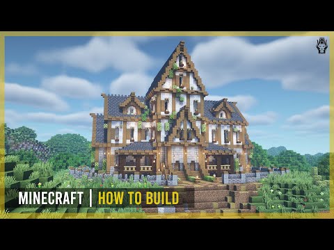 Minecraft How to Build a Medieval Mansion (Tutorial)