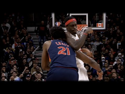 Joel Embiid tries to Tackle Pascal Siakam 🤣🤣