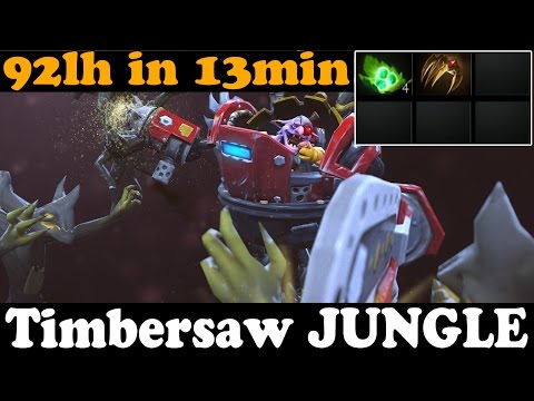 Dota 2 - YapzOr Plays Timbersaw JUNGLE with 92LH in 13 minutes - Ranked Match Gameplay