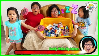 Greedy Daddy In Real Life!  Pretend Play Don&#39;t Wake Daddy Challenge!