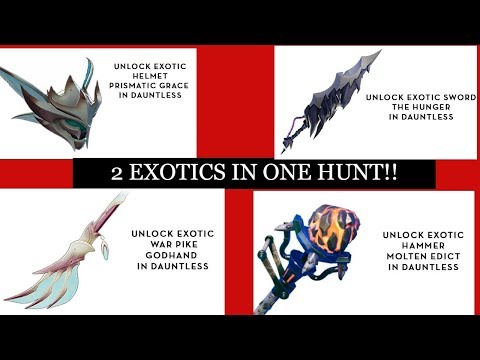 Dauntless Exotics Guide - How To Get All Exotics In Less Than 2 Hours.