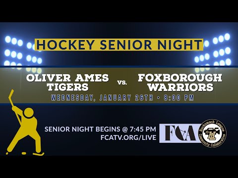 Thumbnail for Varsity Boys Hockey vs. Oliver Ames (Senior Night) 1/26/22