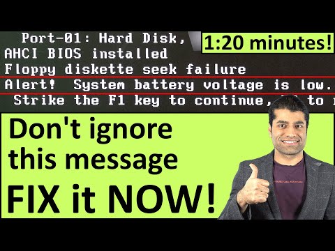System Battery Voltage is Low - fix