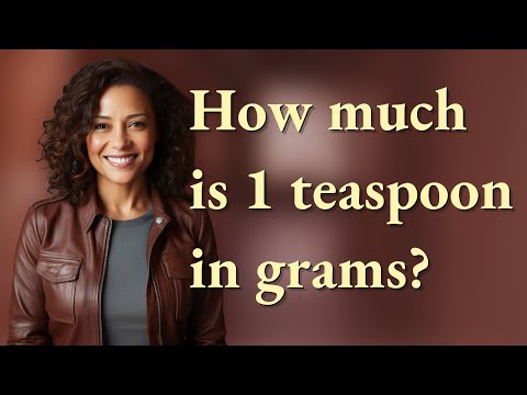 How much is 1 teaspoon in grams?