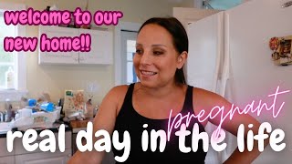 REAL DAY IN THE LIFE OF A PREGNANT MOM OF 3 | first vlog in the new house!