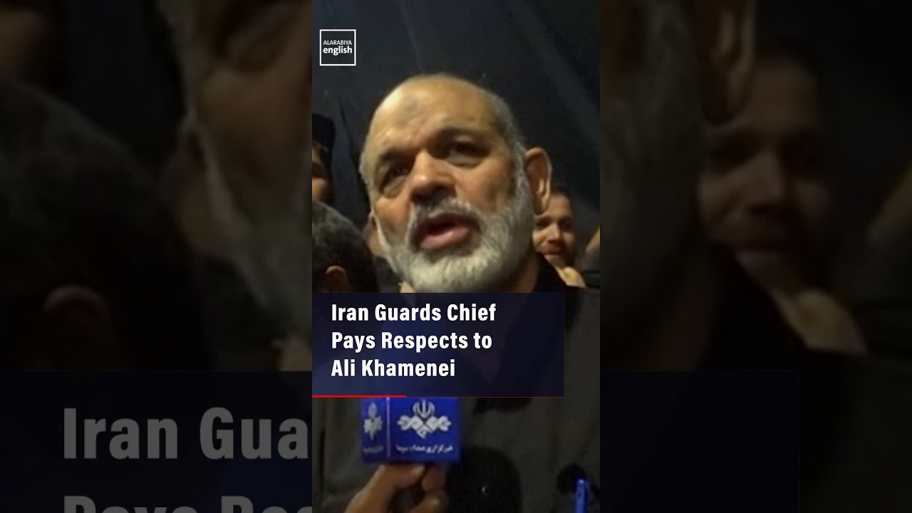 Video | Iran Guards Chief Pays Respects to Ali Khamenei
