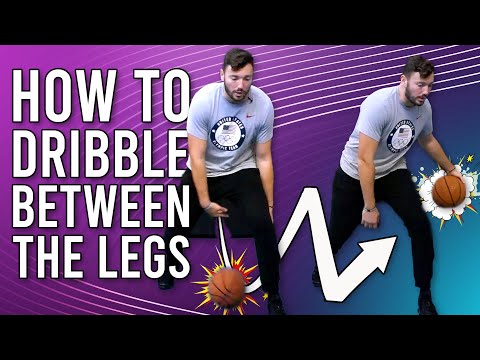 How To Dribble A Basketball BETWEEN The Legs! 🏀  Dribble Between The Legs EASY!