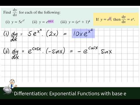 Differentiation 1 LCHL eg.  8.1 e function