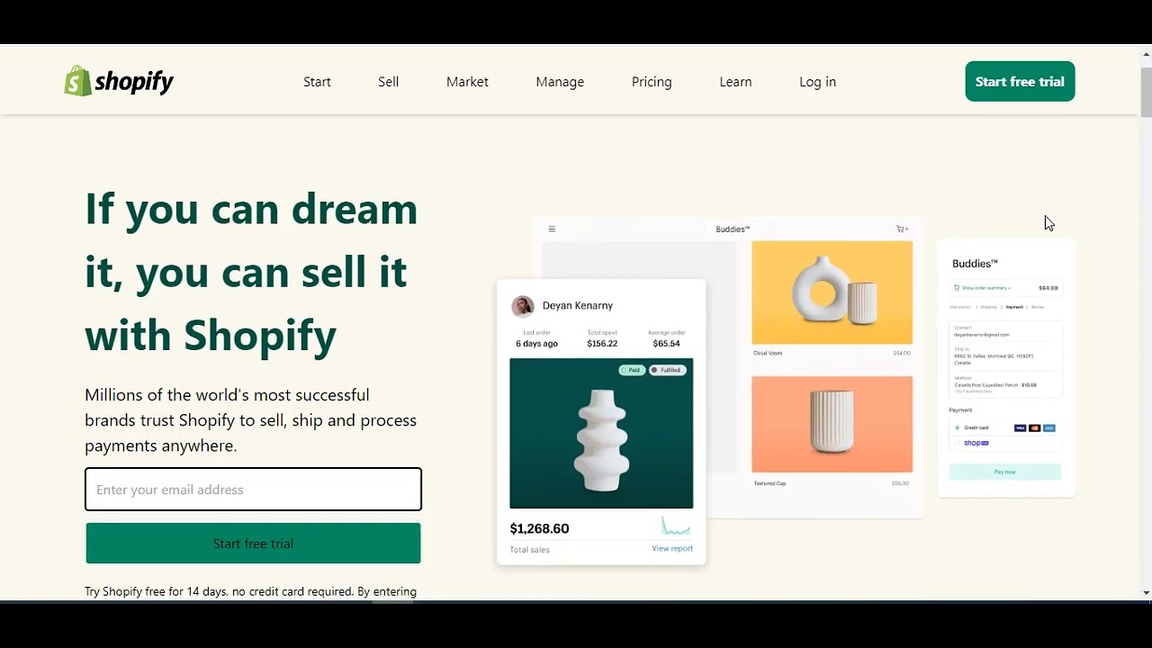 Shopify clone using tailwind css