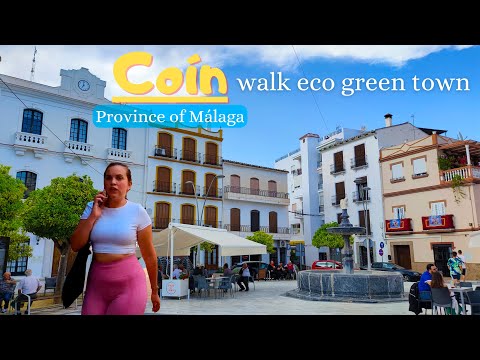Coin, Spain - cozy ECO town. 4K Walk tour. Costa del Sol