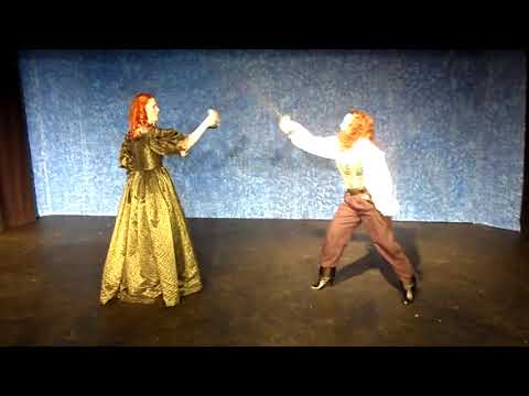 Three Musketeers Lady DeWinter and Sabine sword fight