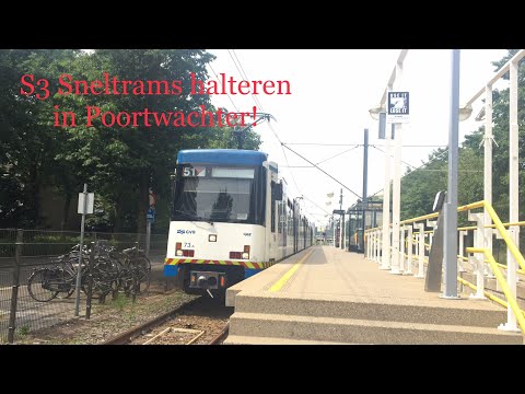 Sneltram 51 halteert in Poortwachter!