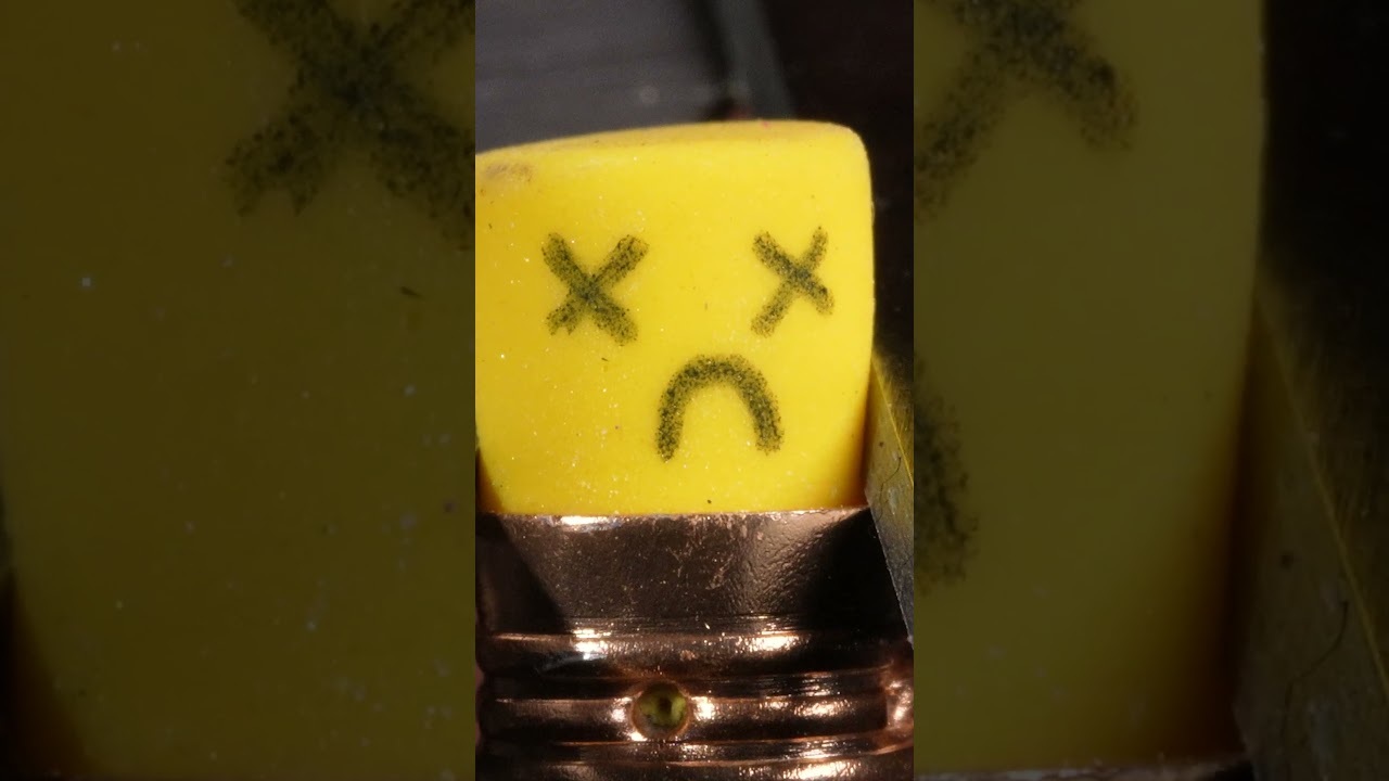 Eraser vs  Scissors ASMR Close up Macro #satisfying