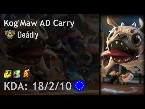 Kog'Maw AD Carry vs Ezreal - Deádly vs Yoppa - EUW Challenger Patch 8.5