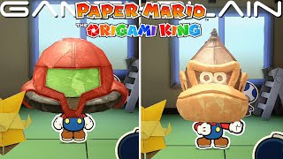 We Try on the Nintendo Heads in Paper Mario: The Origami King (Samus, Donkey Kong, & Goomba!)
