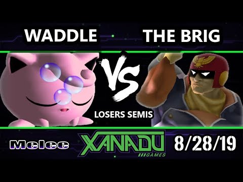 S@X 317 SSBM - waddle (Jigglypuff) Vs. The Brig (Marth, Captain Falcon) Smash Melee Losers Semis