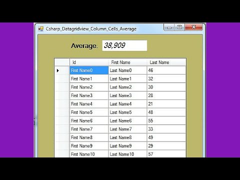 C# Tutorial - How To Get The DataGridView Column Average Value Using C# [ With Source Code ] Video