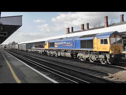 (HD) Metronet livery 66721 'Harry Beck' opens up through Tonbridge -  8/3/12