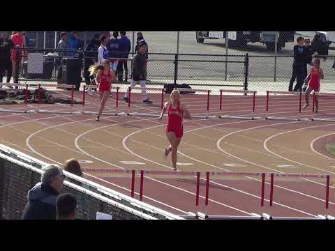 FSG 300m Hurdles vs Marina 4-12-18 - Los Alamitos Girls