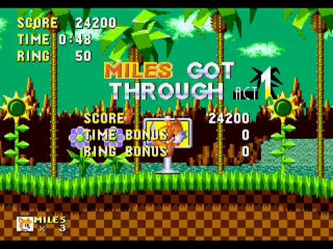 Sonic Remastered V2 Edition (Sega Genesis Hack) Gameplay Part 1 (Green Hill Zone)