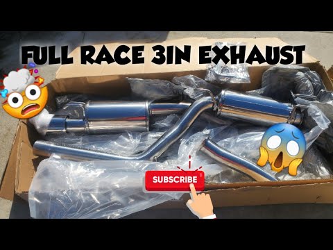 Installing my FULL RACE 3IN Exhaust on my 2006 Honda Civic Si k20z3 on PLM Header