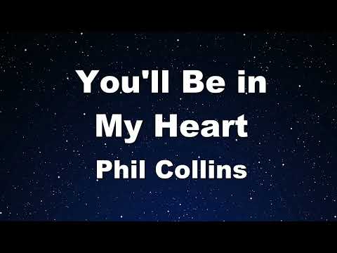 Karaoke♬ You'll Be in My Heart - Phil Collins 【No Guide Melody】 Instrumental