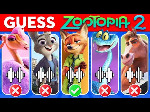 Guess Zootopia 2 Movie Characters by Voice & Emoji ~ Judy🐰Nick🦊Gary🐍Flash🦥~ Ultimate Zootopia Quiz