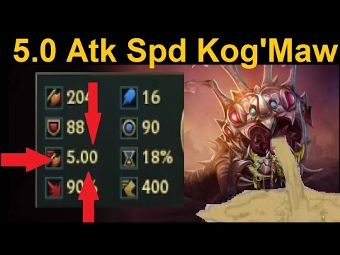 5.0 (Yes, 5.0) Atk Speed Kog'maw - Bulimic Void Beast Can't Stop Puking
