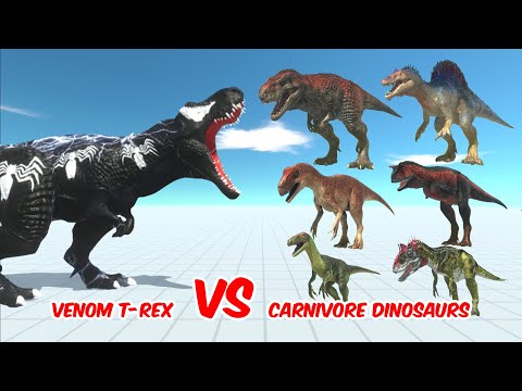 VENOM T-REX vs ALL UNITS (Carnivore Dinosaurs) - Animal Revolt Battle Simulator