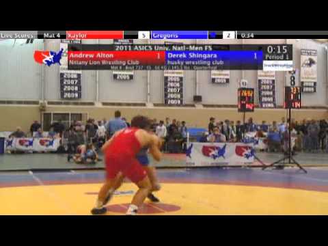 University Freestyle Quarterfinal 66kg - Andrew Alton vs. Derek Shingara